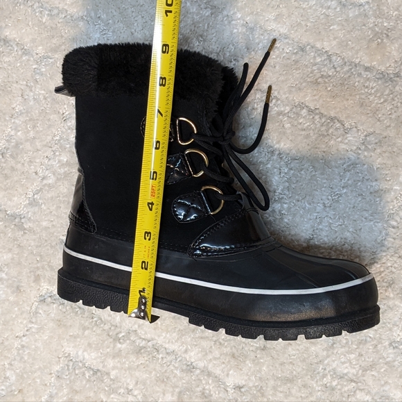 Weatherproof Quaker Black Leather Upper Lace Up Duck Boots, 9 - Picture 6 of 11